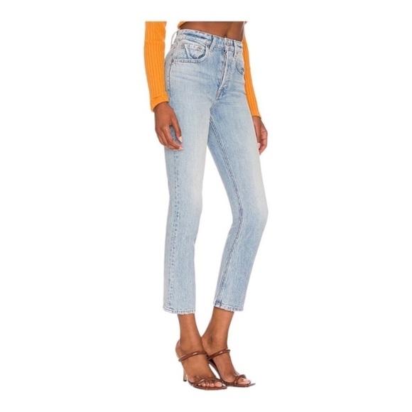 NEW Grlfrnd Jeans Karolina High Rise Straight Crop - Picture 2 of 9